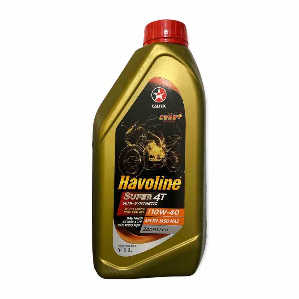 Nhớt xe số bán tổng hợp Caltex Havoline Super4T Semi Synthetic 10w40 [ 1L ]