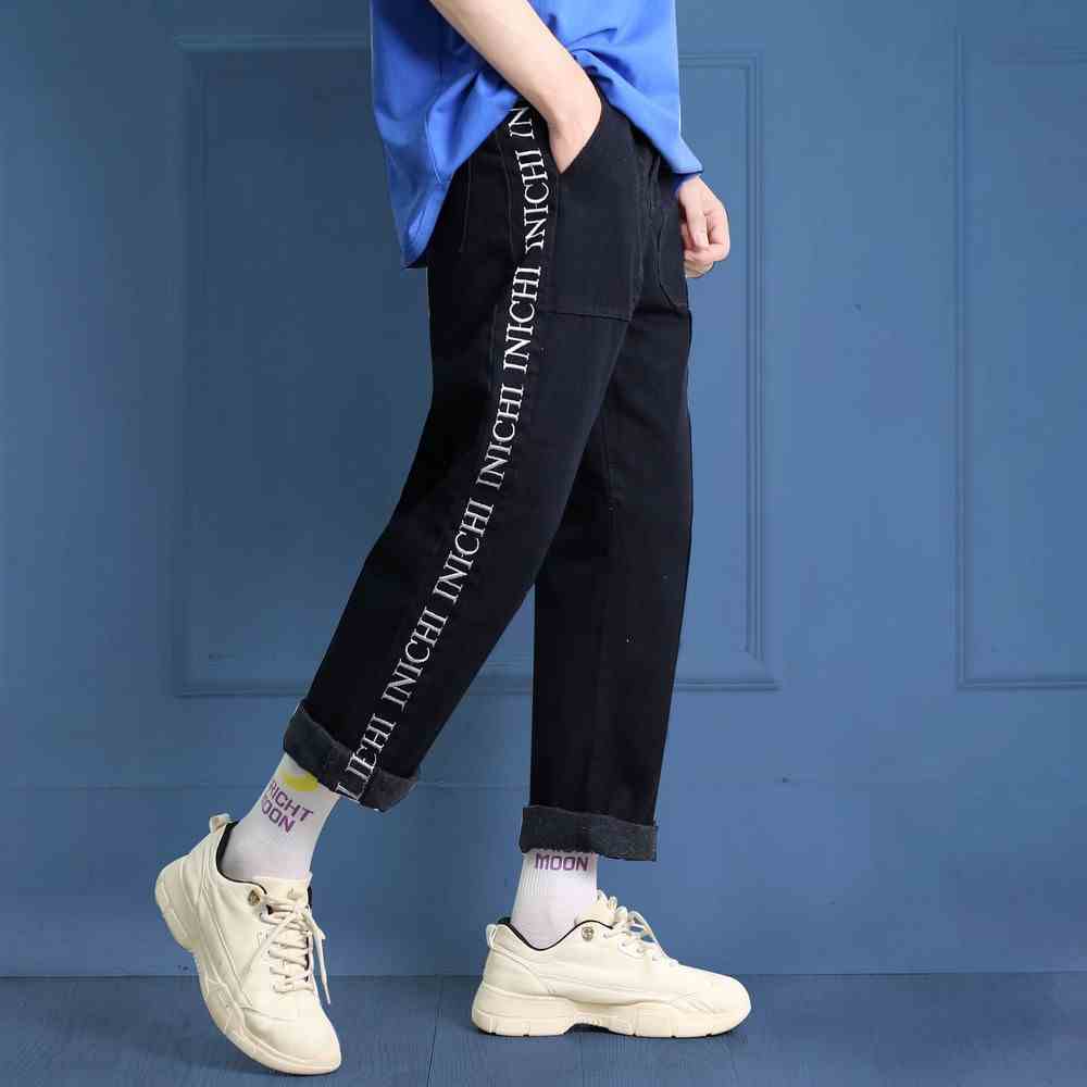 [Mã BMLT30 giảm đến 30K đơn 299K] Quần jean Baggy nam INICHI Q1025 ống suông thêu sường