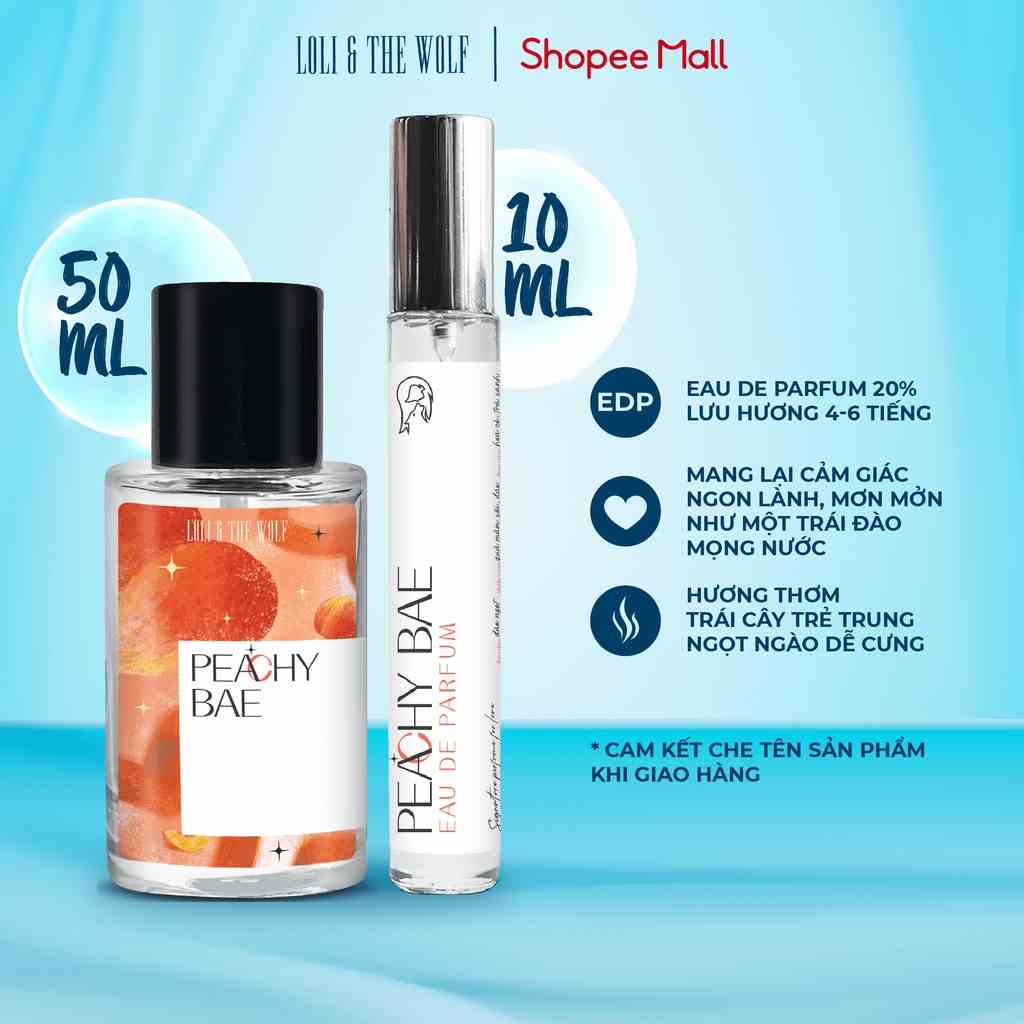 Nước Hoa Nữ Loli And The Wolf Peachy Bae Thơm Lâu Chính Hãng Chai 10ml/50ml