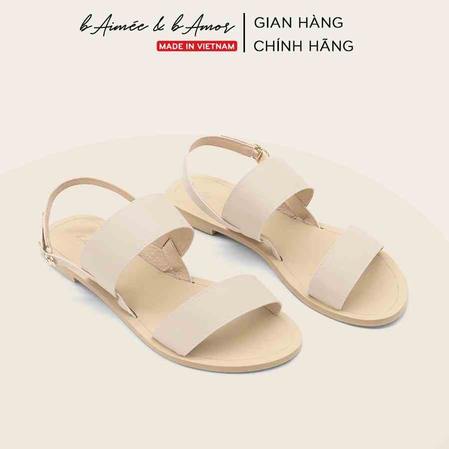 Sandal nữ đế bệt Medium Flat quai hậu đi biển quai ngang thời trang bAimée & bAmor - MS1780