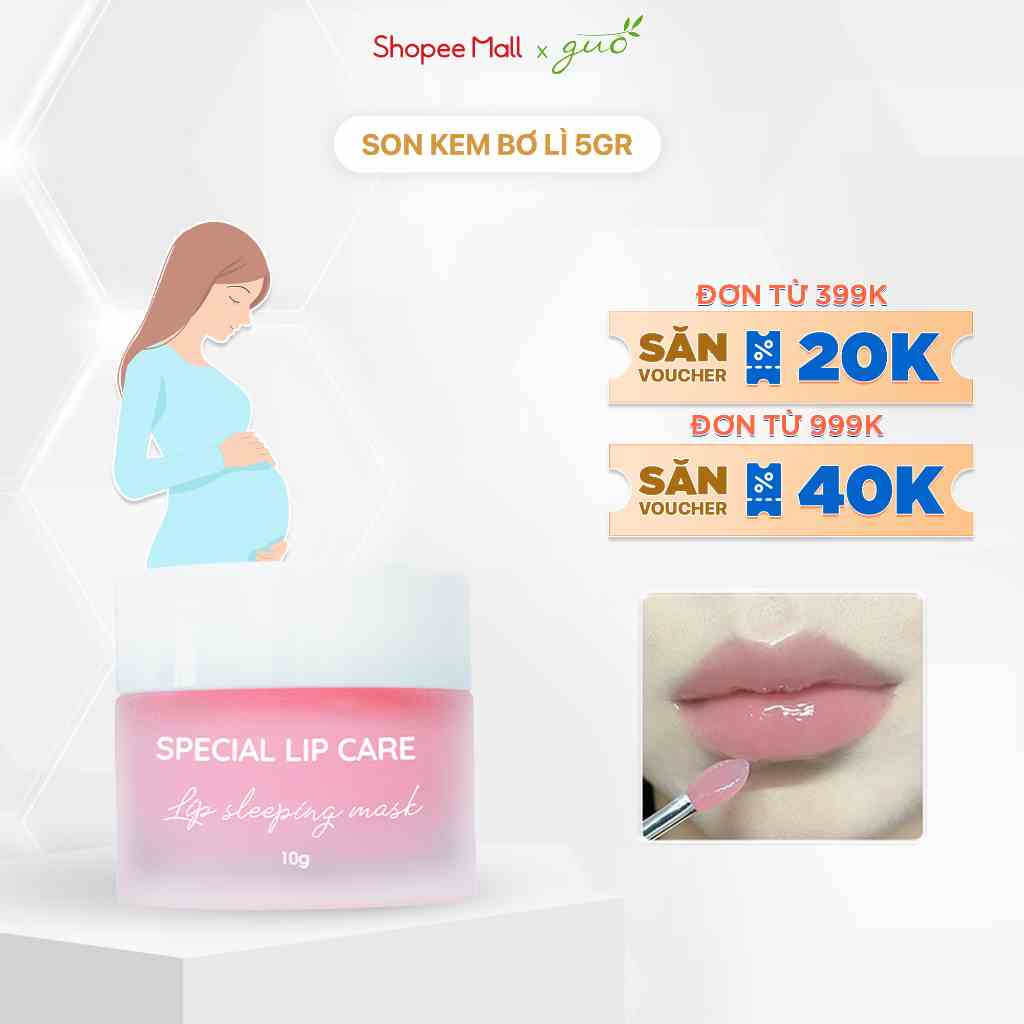 Mặt nạ ngủ ủ dưỡng môi cho bà bầu dưỡng hồng môi Special Lip Care GUO 10g