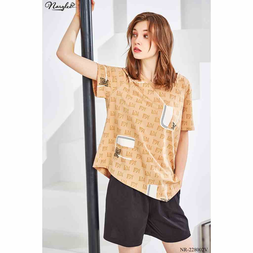 Đồ bộ mặc nhà nữ cao cấp Narylee áo cộc quần đùi chất cotton nhập khẩu mềm mịn chống tia UV kháng khuẩn mã NR-228002