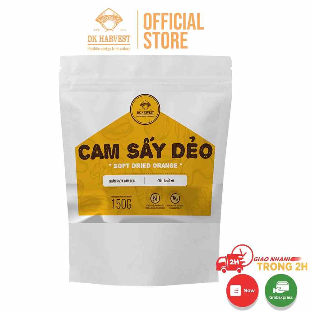 Cam Sấy Dẻo DK HARVEST - Khối Lượng 150G - Trái Cây Dinh Dưỡng Dành Cho Mẹ Và Bé