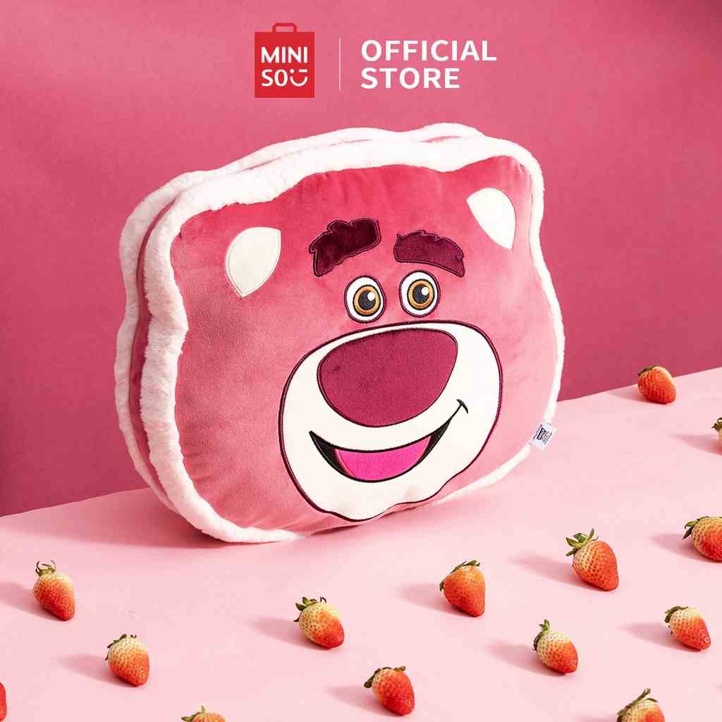 Gối tựa lưng Hình gấu Lotso Huggin Miniso chính hãng mềm mại đáng yêu