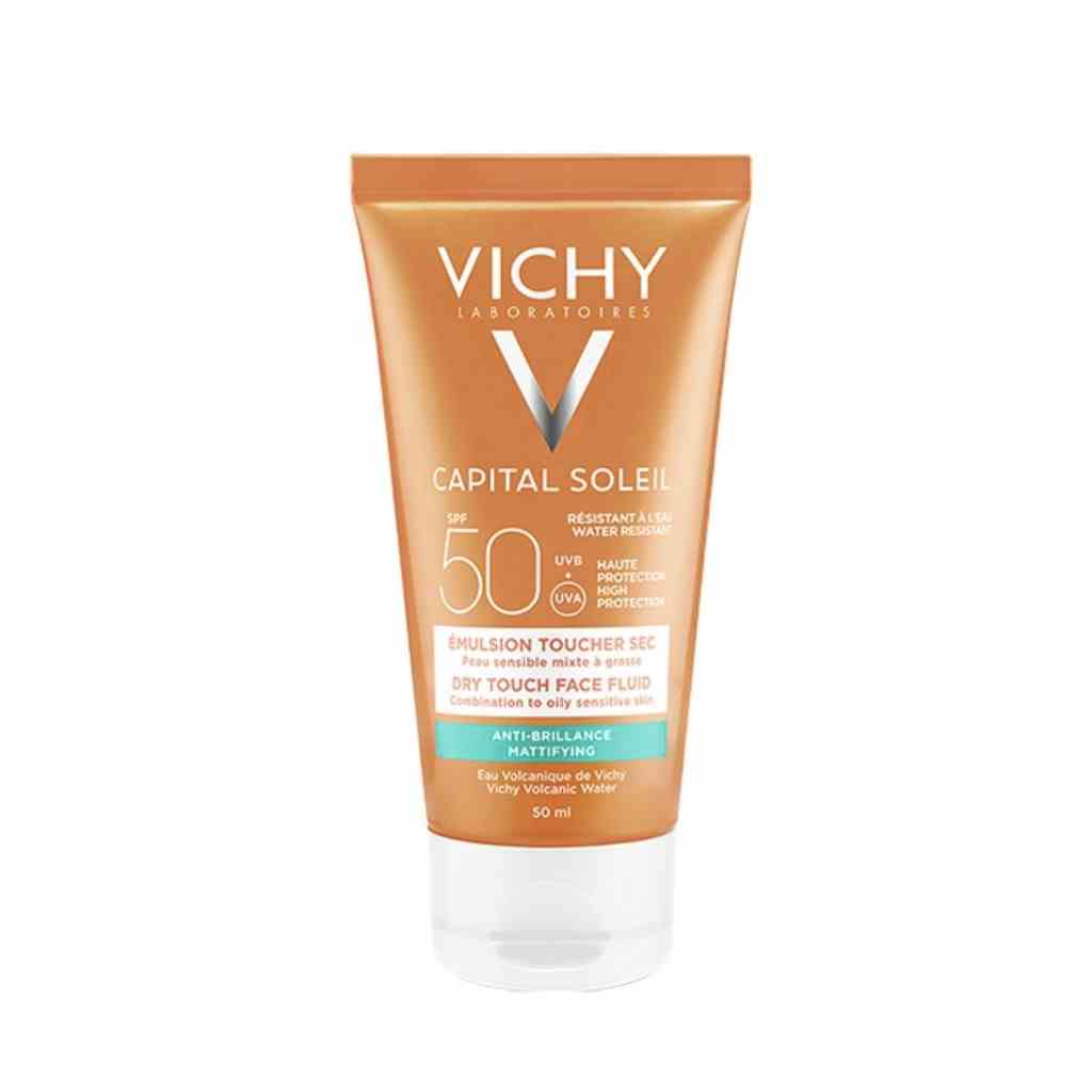 Kem Chống Nắng Không Gây Nhờn Rít Không Màu SPF50 Vichy Capital Soleil 50ml