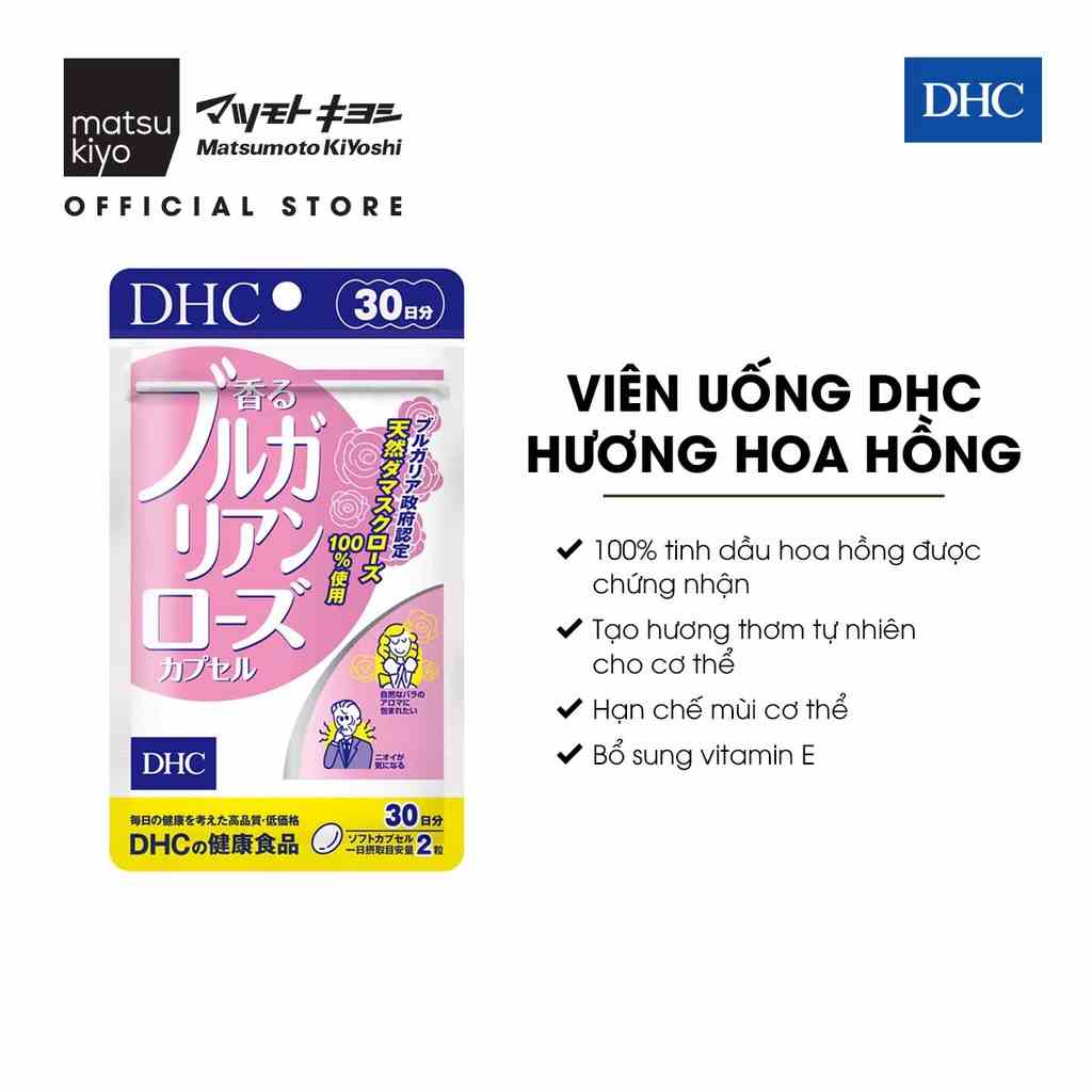 Viên uống hương hoa hồng DHC Bulgarian Rose Capsule - 60 viên