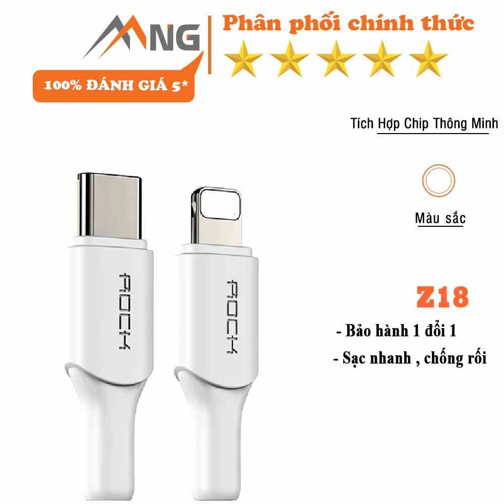 Dây cáp sạc nhanh PD 20W cho IPhone Rockspace Z18 ổn định không nóng máy bảo hành 1 năm 1 đổi 1