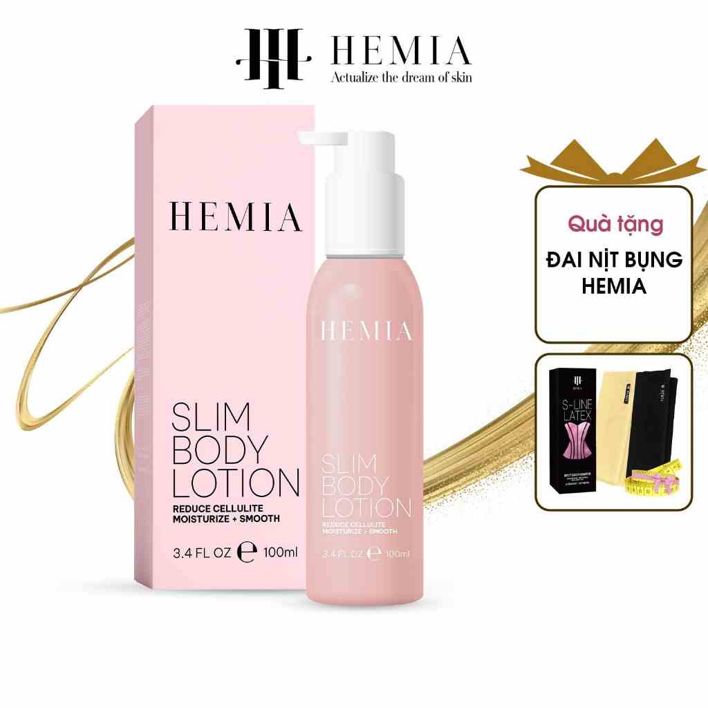 Kem giảm mỡ bụng HEMIA giúp tan mỡ bụng, không bỏng, không ngứa an toàn 100% dùng được cho phụ nữ mới sinh chai 100ml