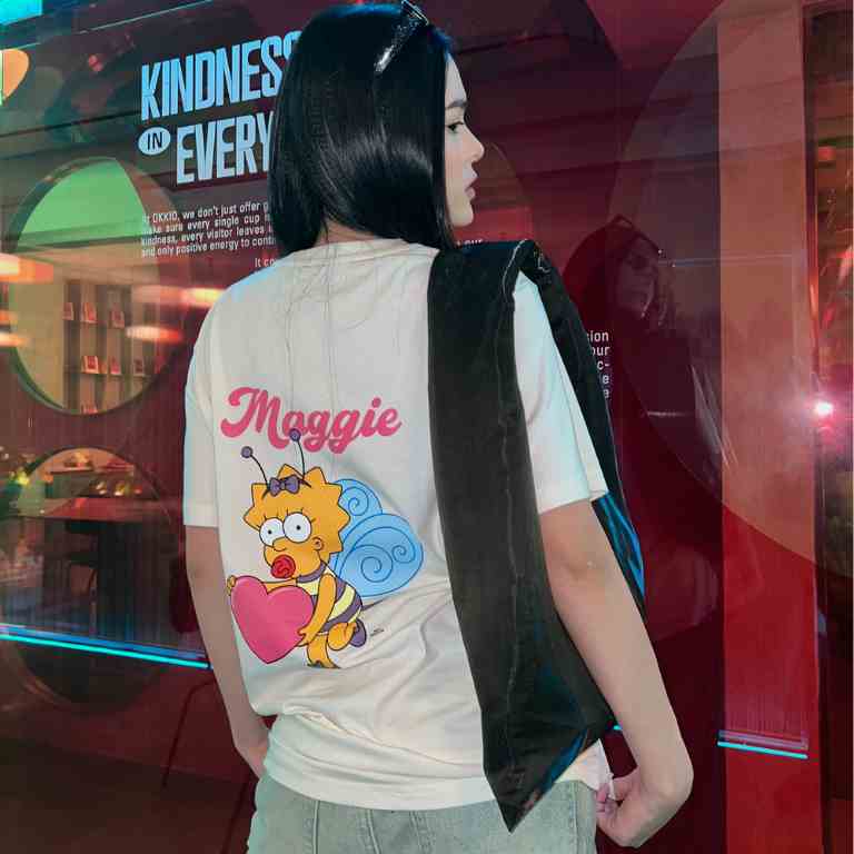 Áo Thun Unisex BOO Dáng Regular Nhân Vật Maggie The Simpsons BZL Mỏng mát