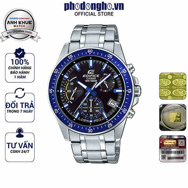 Đồng hồ nam EDIFICE chính hãng Casio Anh Khuê EFV-540D-1A2VUDF