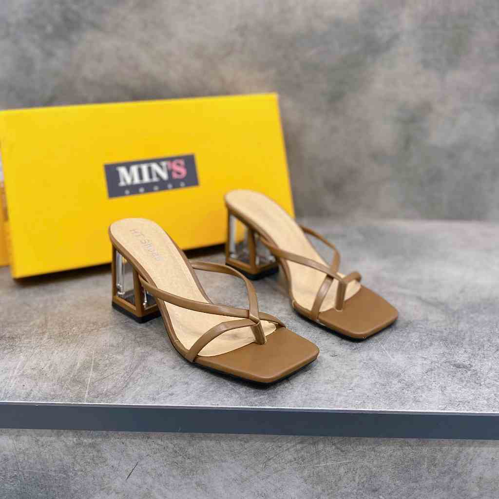 Mins Shoes - Guốc Dây Da Mềm Cao Cấp Dáng ~7p S518