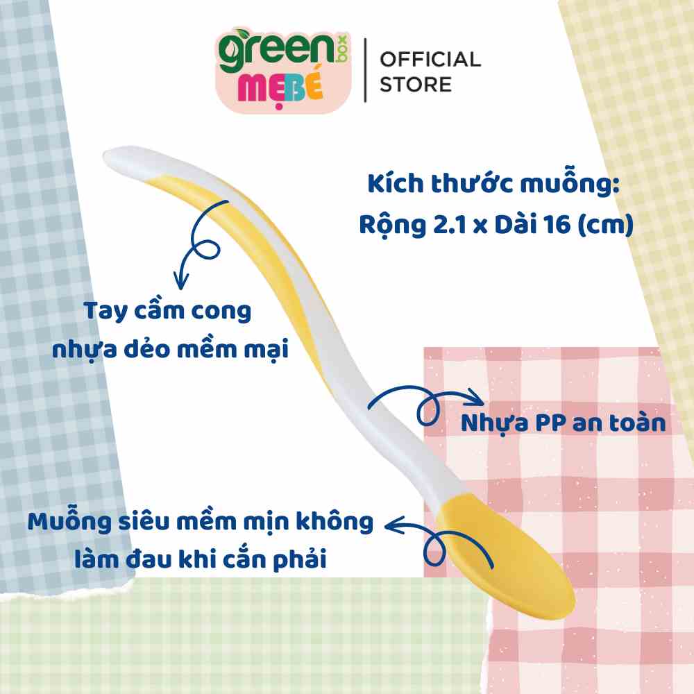 [Mã BMLTB200 giảm đến 100K đơn 499K] Muỗng tập ăn dặm cho bé Piyo Piyo, đầu muỗng siêu mềm, thân cong dài dễ cầm nắm