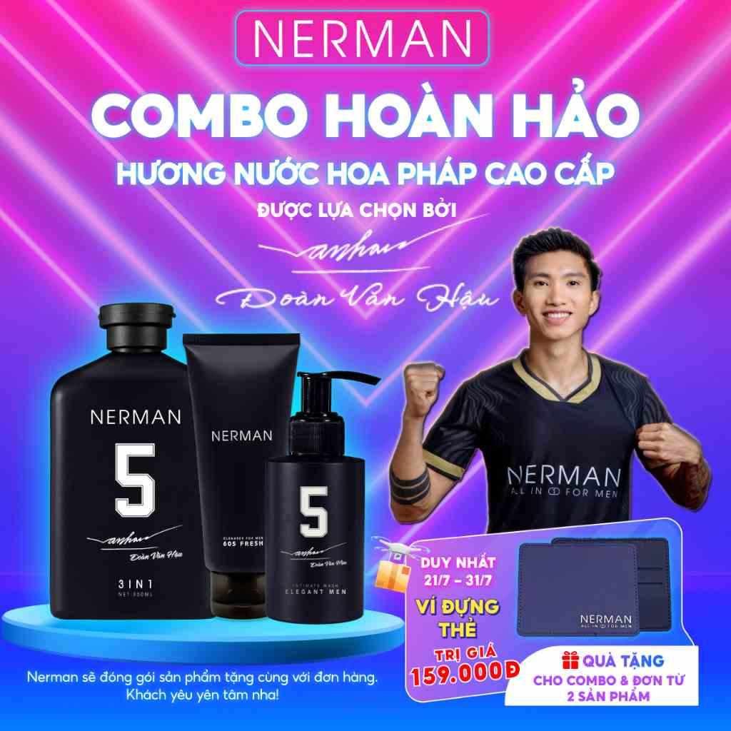 [BẢN GIỚI HẠN]Combo Hoàn Hảo Sữa tắm gội hương nước hoa 350ml & Gel rửa mặt 60S Fresh 100ml & Dung dịch vệ sinh 100ml