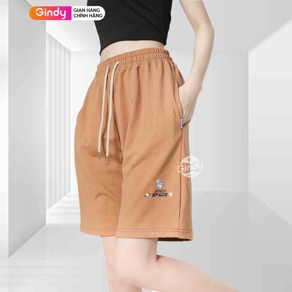 Quần đùi nữ lưng cao short unisex nỉ thể thao basic nam nữ phong cách đường phố hàn quốc ulzzang local brand GINDY Q022