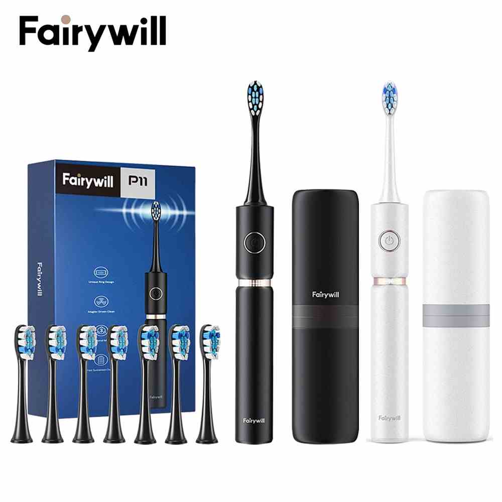 Bàn chải điện Fairywill P11 với 8 Đầu bàn chải