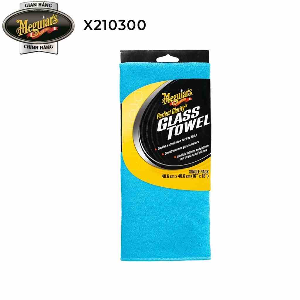 Meguiars Khăn lau kính xe hơi (màu xanh) - Perfect Clarity Glass Towels, Blue - 1 Pack, X210300