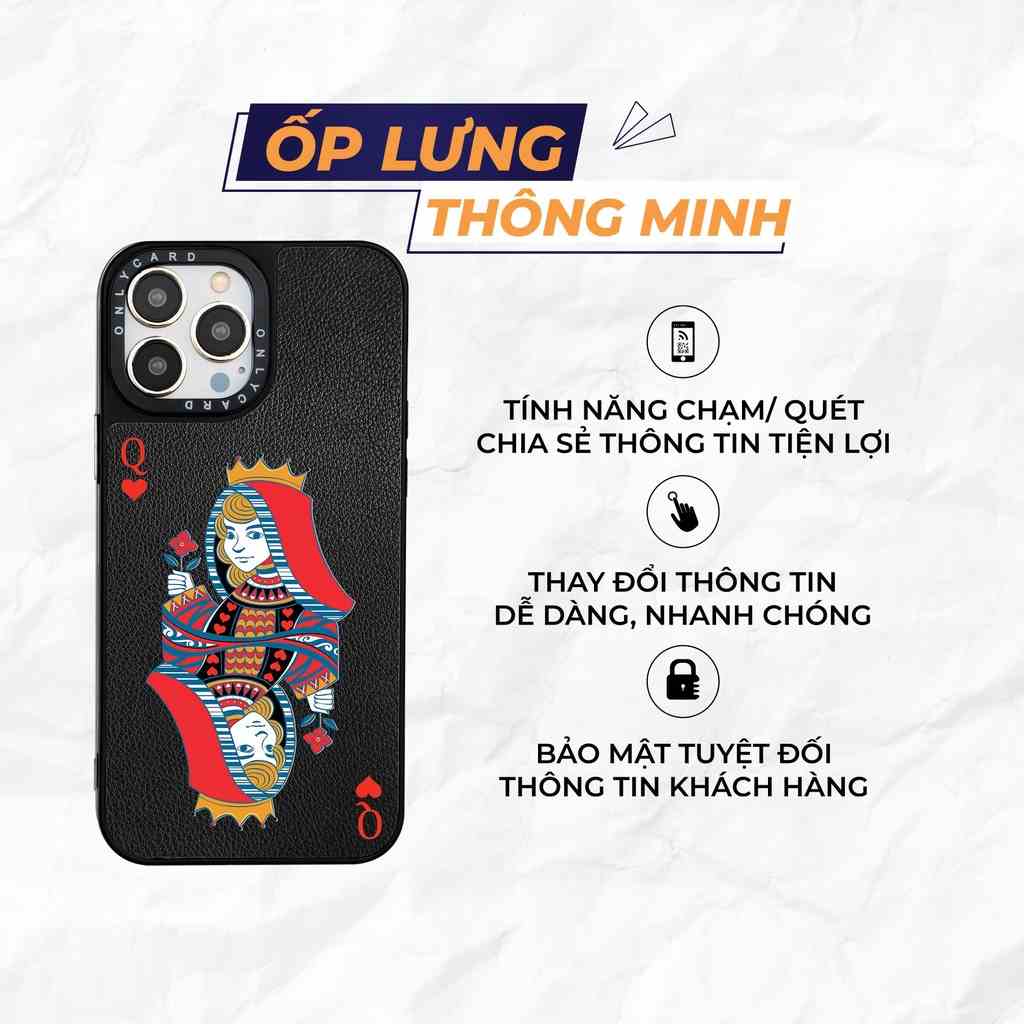 Ốp lưng thông minh ONLYCASE_POKER Q_16/Dành cho các dòng IPhone 7/7plus/8/8plus/x/xr/xs/11/12/13/pro/promax