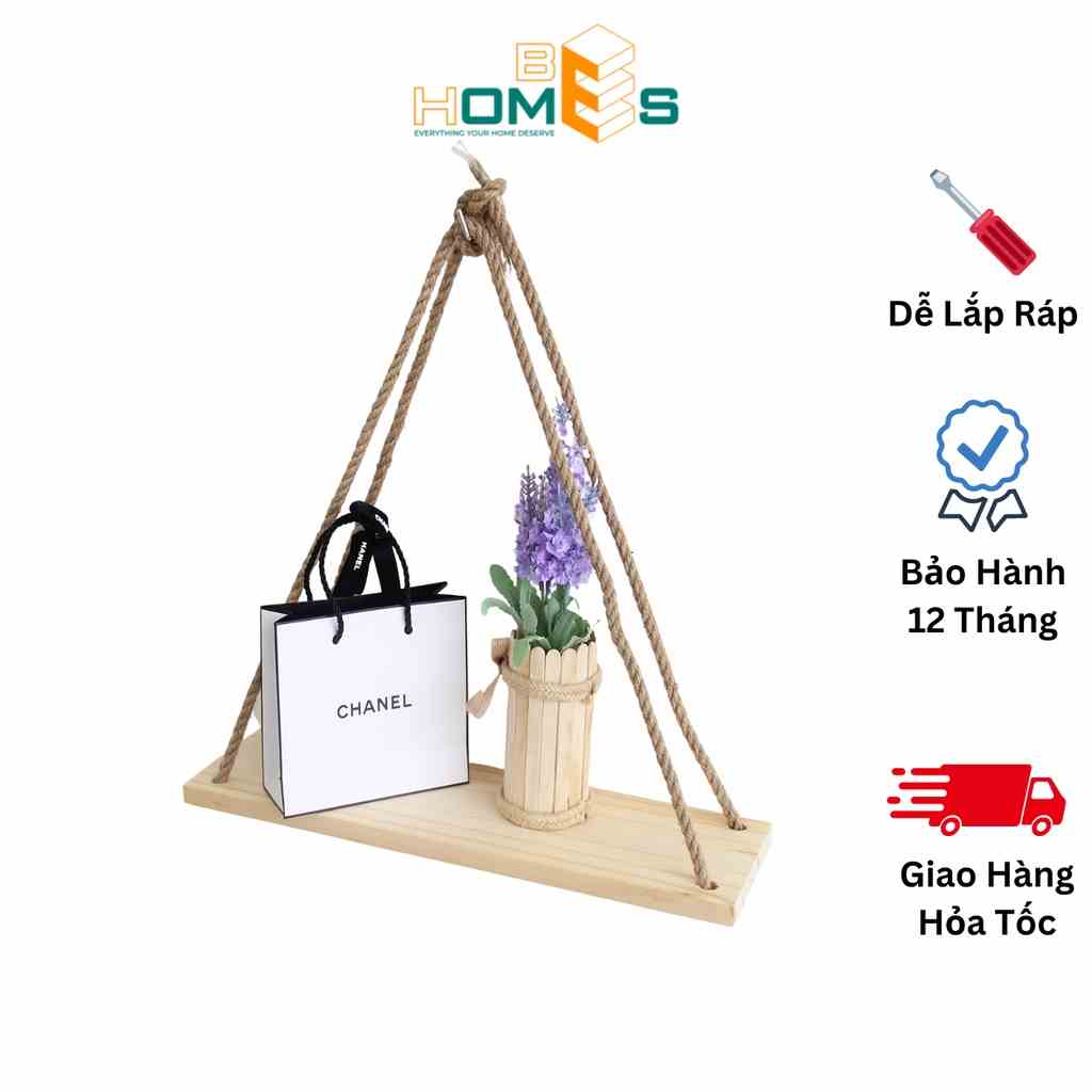 [Mã BMLTB35 giảm đến 35K đơn 99K] Kệ gỗ thông Behomes kèm dây