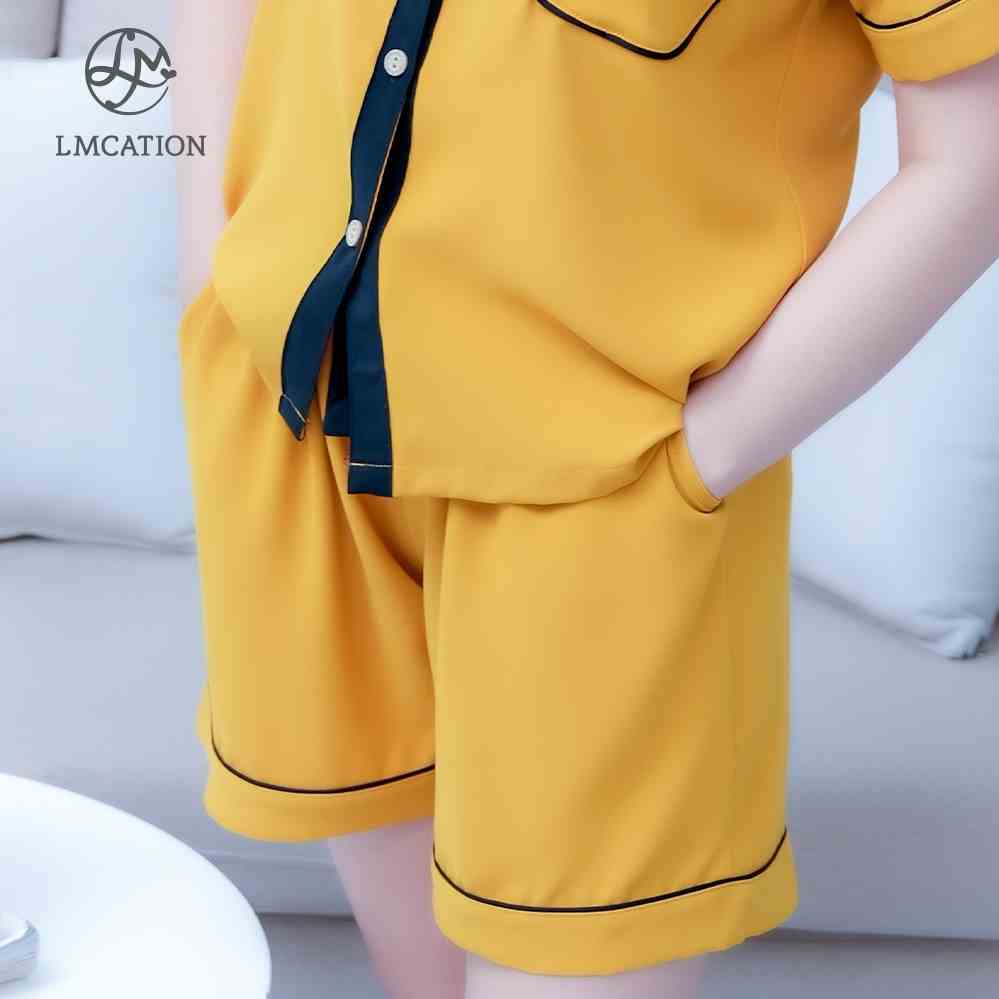 [Mã BMLTA35 giảm đến 35K đơn 99K] Quần đùi pijama LMcation Alia - Màu vàng cam