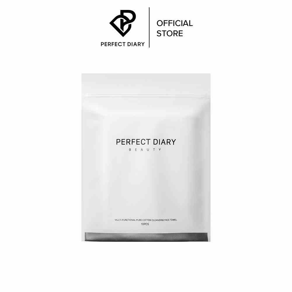 Khăn Tẩy trang Cotton Nguyên Chất Lau Mặt Làm Sạch Đa Năng Perfect Diary (10 miếng)