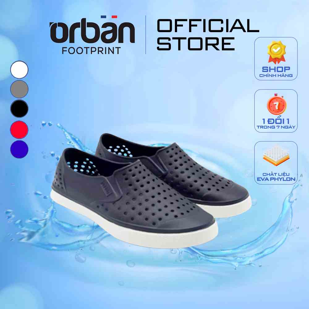 [Mã BMLTA35 giảm đến 35K đơn 99K] Giày lười Slipon Eva Phylon Urban Footprint Xanh Chàm Trắng (D2201 AD10)