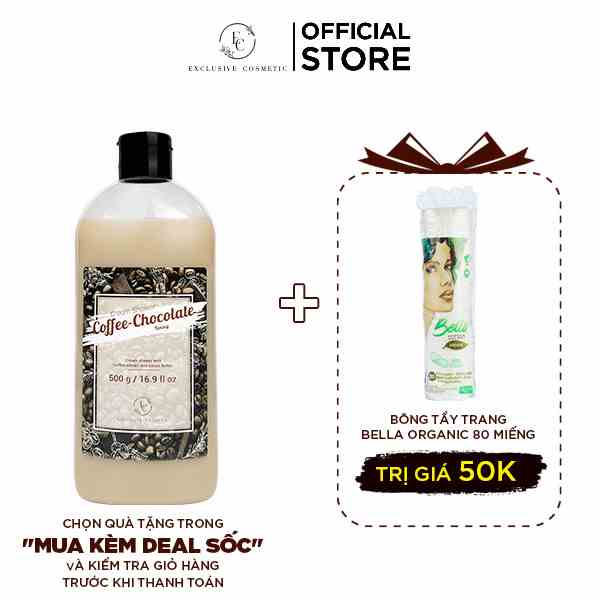 Sữa Tắm Chống Oxy Hóa Và Dưỡng Ẩm Exclusive Cosmetic Cà Phê Socola Coffee Chocolate 500g