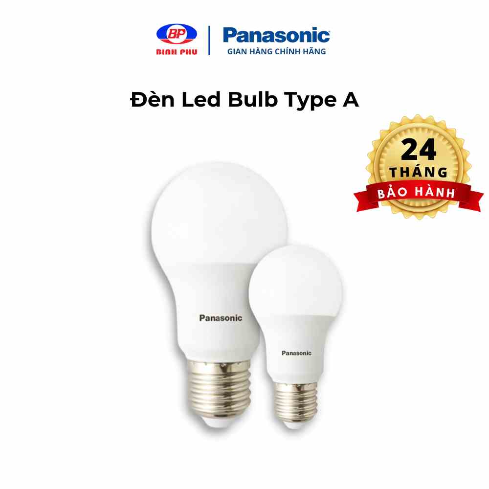 [Mã ICBFRI15 giảm 10% đơn 0đ] Đèn LED Bulb Panasonic A Type Công suất 9W ánh sáng Trắng, ánh sáng Vàng