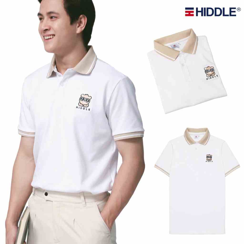 Áo polo nam cao cấp Teddy phối cổ màu kem HIDDLE mềm mịn, độ bền cao, form regular | H7-T3