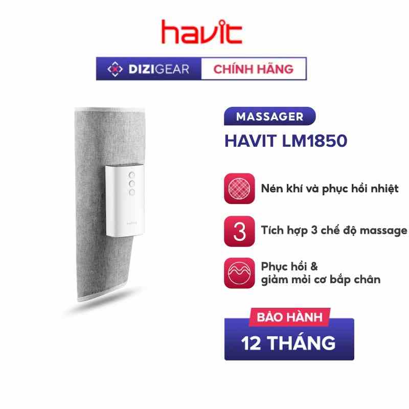 Máy Massage Bắp Chân Không Dây Havit LM1850, Massage Nén Khí & Phục Hồi Nhiệt Y Khoa - Chính Hãng BH 12 Tháng