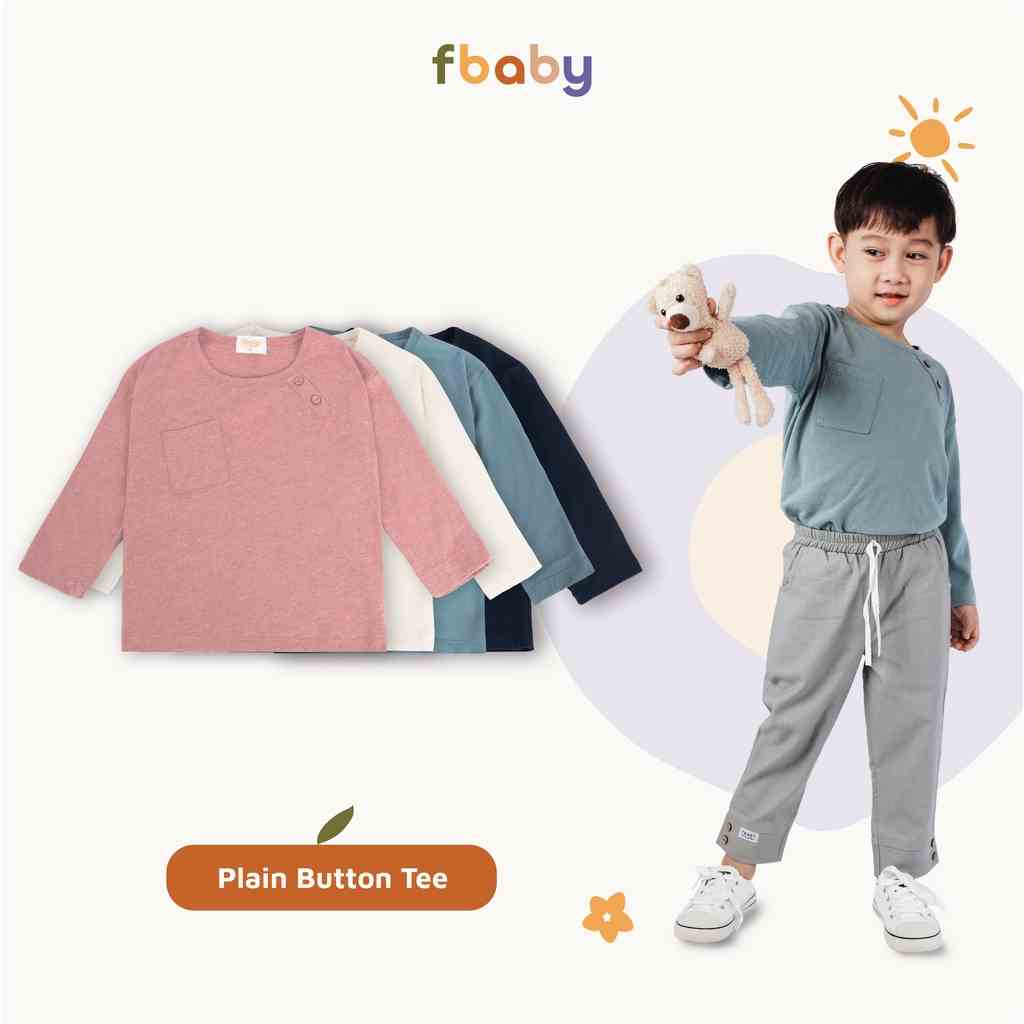 Áo dài tay bé trai/bé gái cổ trụ 2 cúc chéo Fbaby  FA002