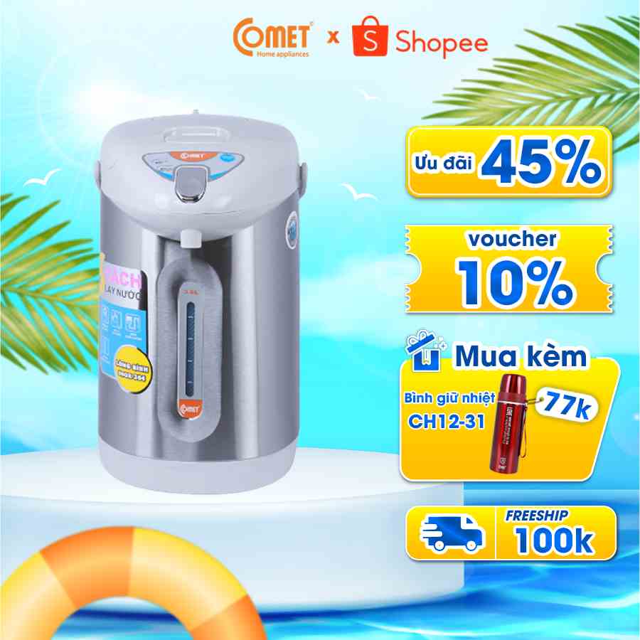 [Mã ELRE2TR giảm 8% đơn 500K] Bình thuỷ điện dung tích 3.6L Comet CM3216