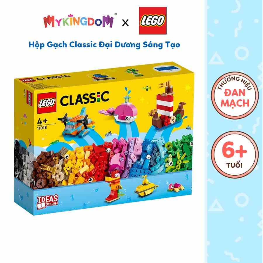 Đồ Chơi LEGO Hộp Gạch Classic Chủ Đề Đại Dương Sáng Tạo 11018 (333 chi tiết)