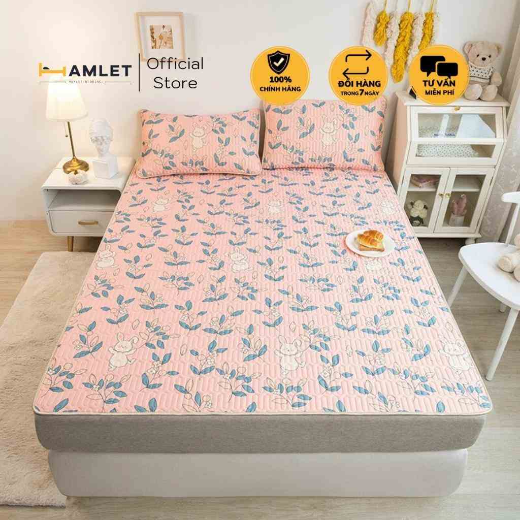 Chiếu điều hòa cao su non 3D Hamlet Bedding vải lụa Tencel mát mềm mịn đủ kích thước