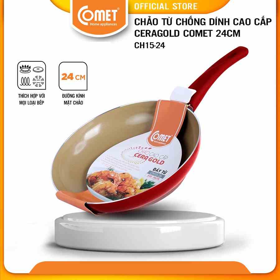 [LIFEMC11M2ADP -12% đơn 250K] Chảo từ chống dính cao cấp Ceragold Comet CH15-24