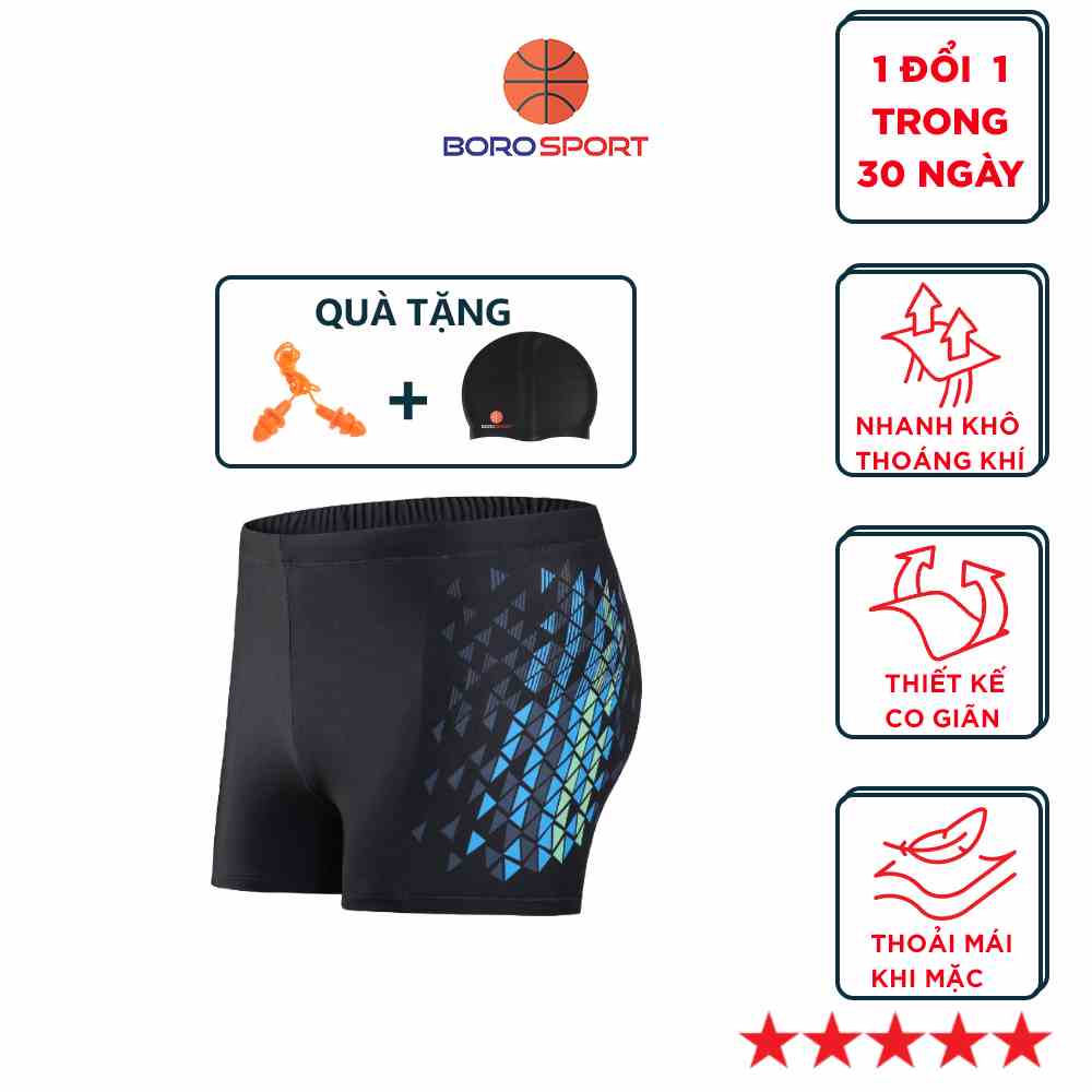 [Mã BMLTB200 giảm đến 100K đơn 499K] Quần bơi nam Cleacco diamond chất liệu polyester spandex BORO SPORT