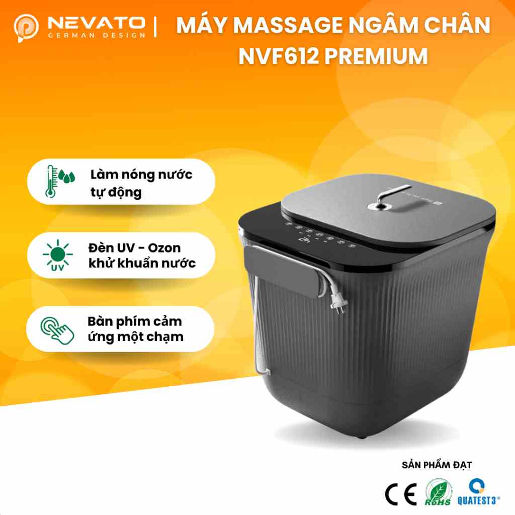 Bồn Ngâm Chân Massage Thải Độc Cơ Thể Nevato NVF612 Premium