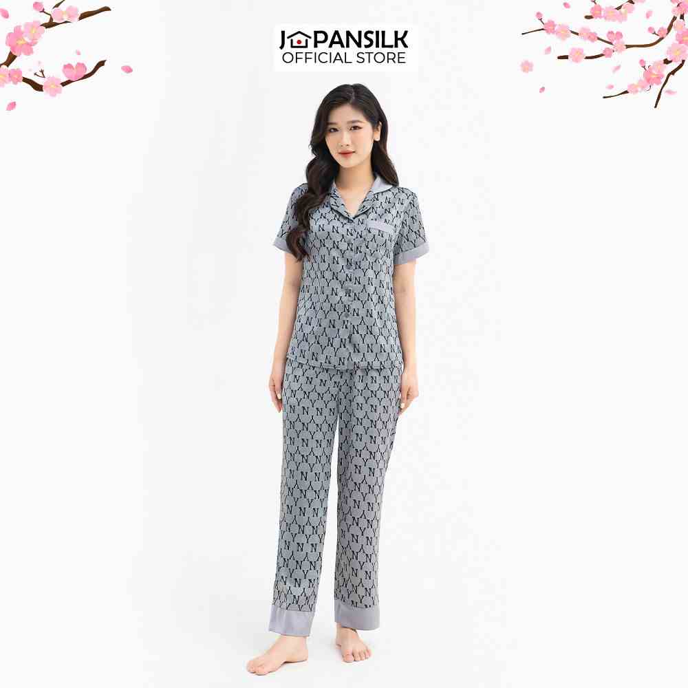 [Mã BMLTA35 giảm đến 35K đơn 99K] Bộ Mặc Nhà Pijama Lụa Nhật Cao Cấp JAPAN SILK Tay Ngắn Quần Dài Họa Tiết Sang Trọng