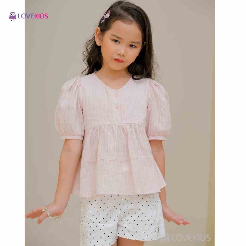 [Mã BMLTA35 giảm đến 35K đơn 99K] Áo blouse tay bồng phối tầng - Lovekids