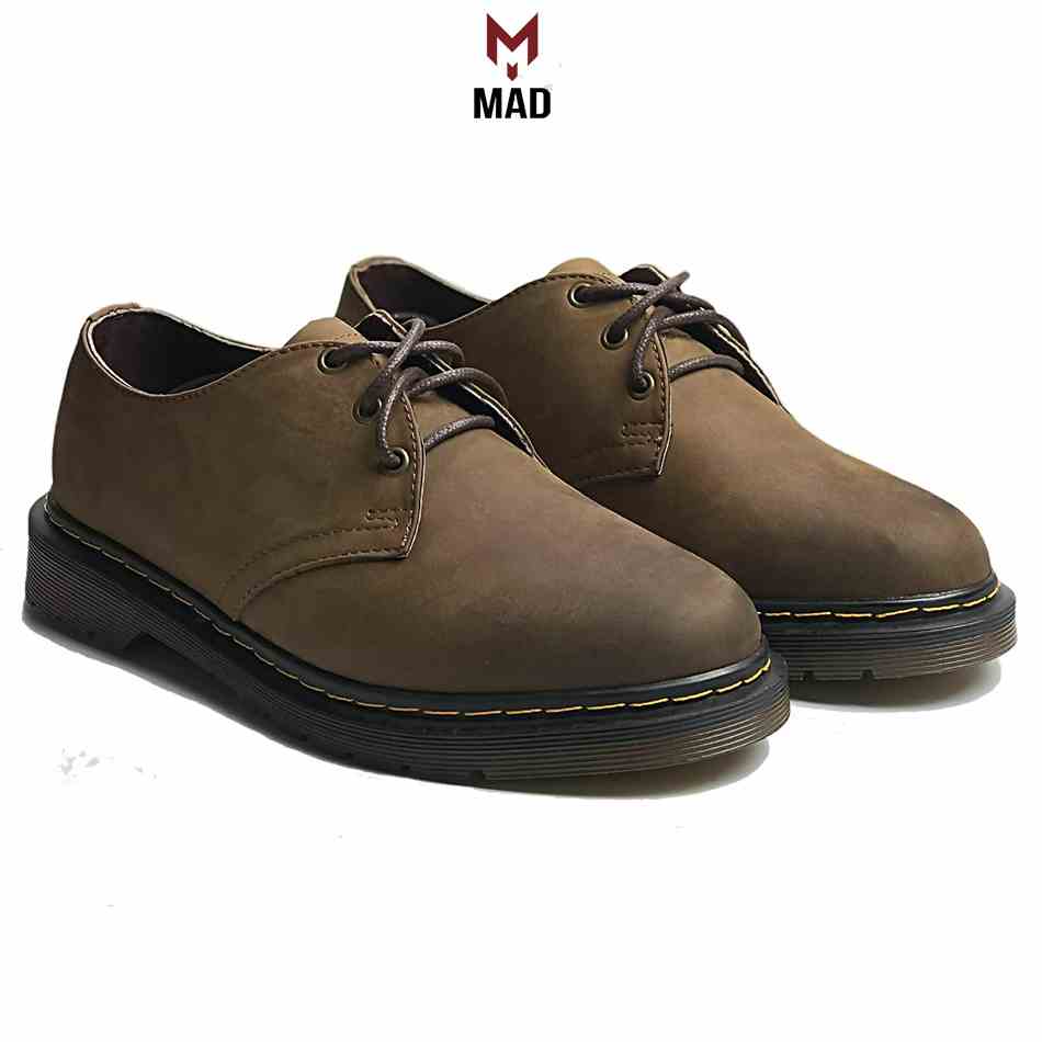 [Mã BMLTB200 giảm đến 100K đơn 499K] Giày tây nam Derby Dr Martens 1461 MAD Shoes wax Crazy Horse Brown cao cấp