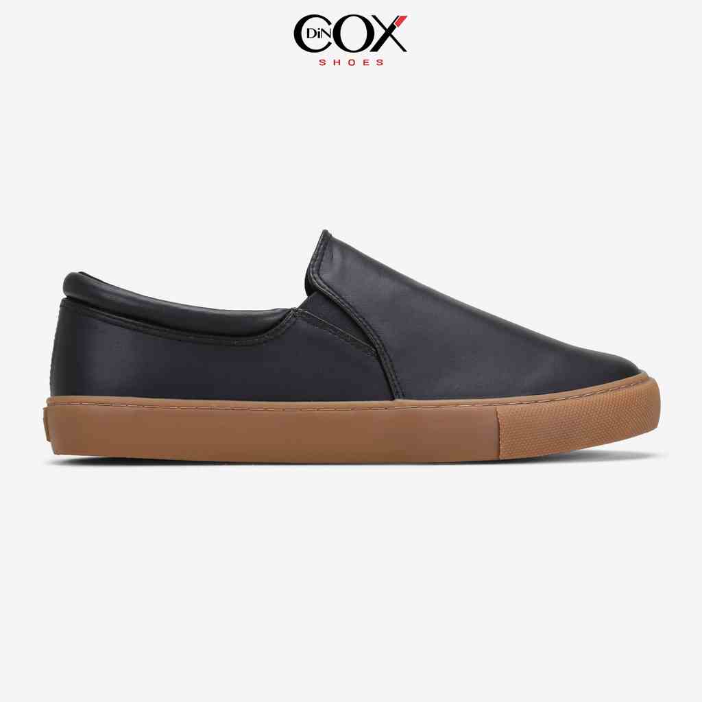 [Mã BMLTA35 giảm đến 35K đơn 99K] Giày Lười Sneaker Da Nam DINCOX C38 Đơn Giản, Lịch Lãm Black