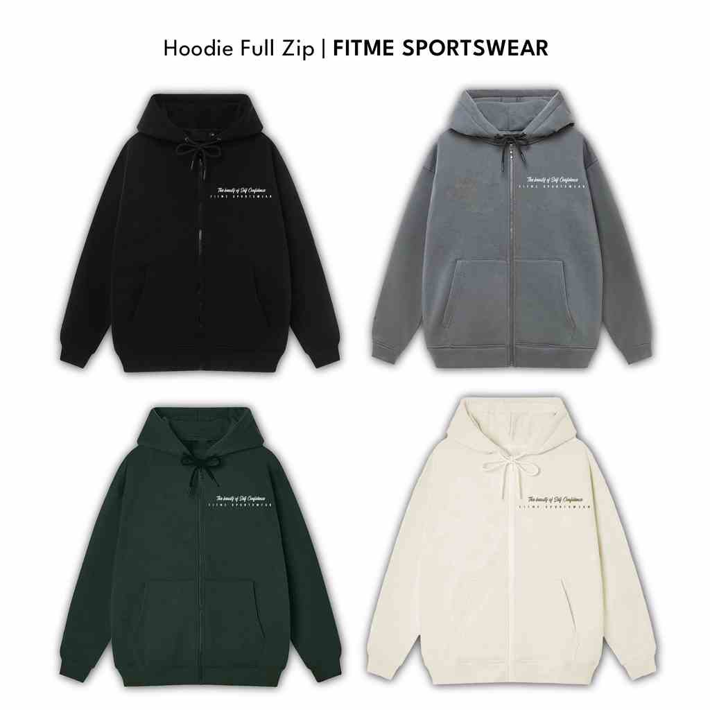 Áo Hoodie Zip Local Brand Unisex Fitme Basic Kéo Khóa HDZP