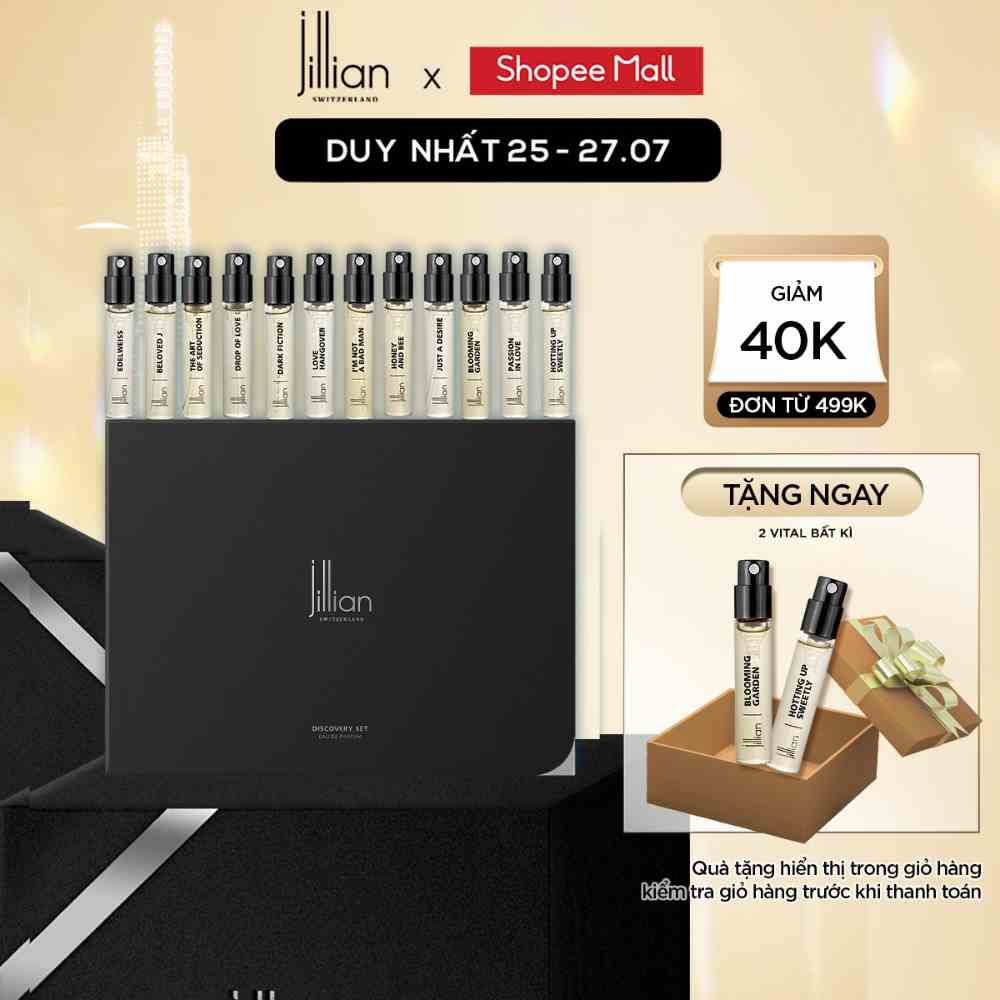 Set Nước hoa Jillian Nam Nữ DISCOVERY 12x2ml