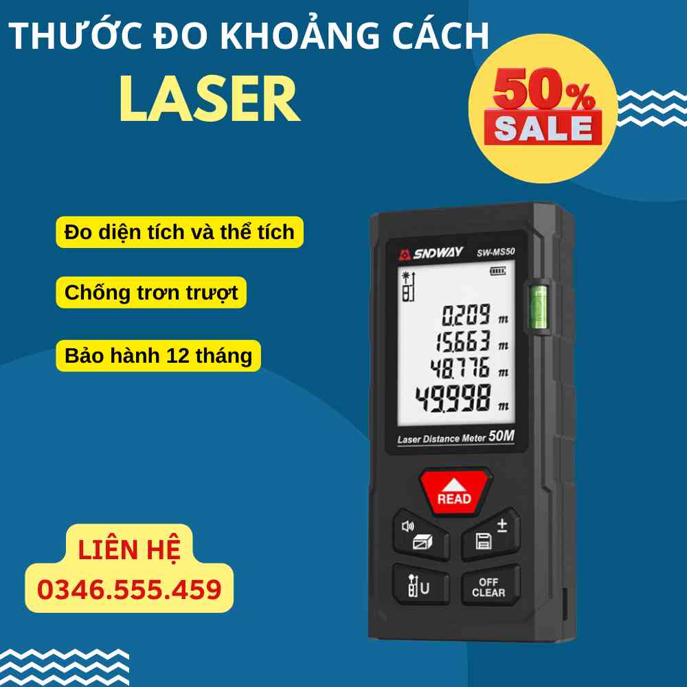 Máy đo khoảng cách KAW, thước đo khoảng cách laser cao cấp Bảo hành chính hãng 12 tháng