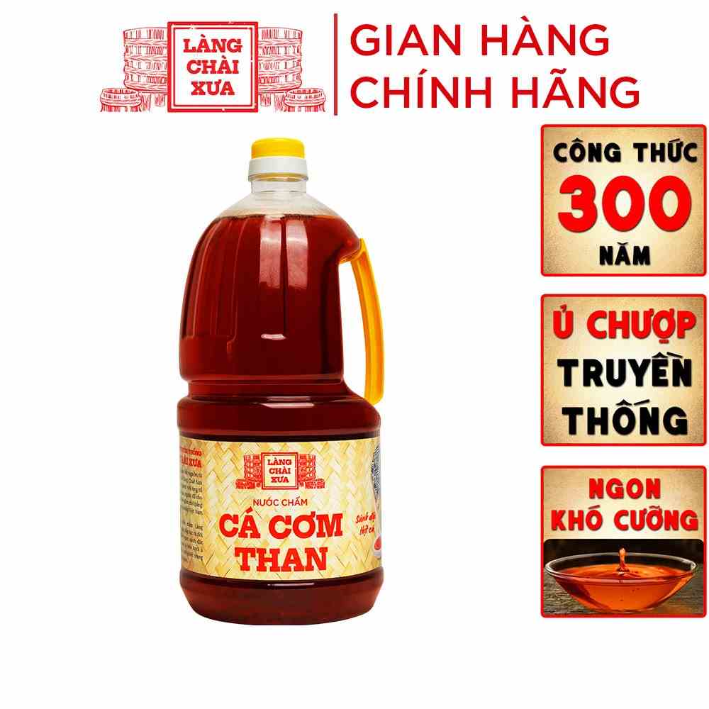 [Chai 2 lít - Tiết Kiệm]Nước Chấm Cá Cơm Than Làng Chài Xưa chai nhựa cao cấp 2 lít/chai Đặc Biệt Thanh Dịu An toàn