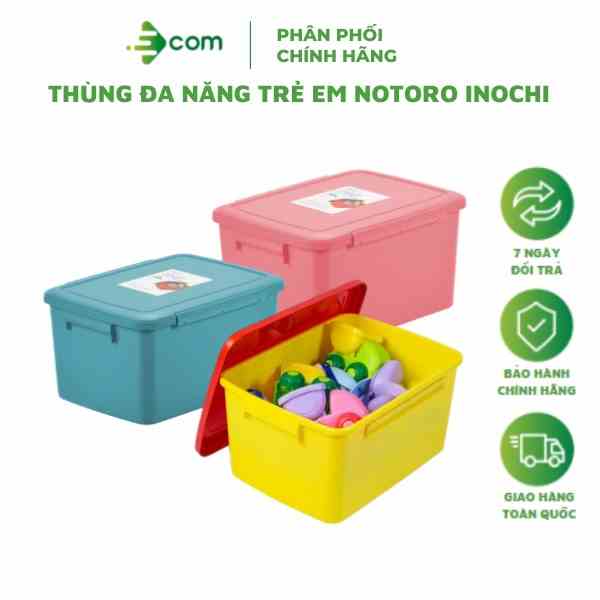 Thùng đựng đồ đa năng - thùng đựng đồ chơi cho bé, thùng đựng quần áo , thùng nhựa - Notororo INOCHI, 10L-18L-30L