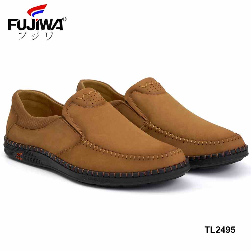 Giày Lười Nam Da Bò FUJIWA - TL2495. Lót Giày Rất Êm Chân. Được Đóng Thủ Công (Handmade). Size: 38, 39, 40, 41, 42, 43