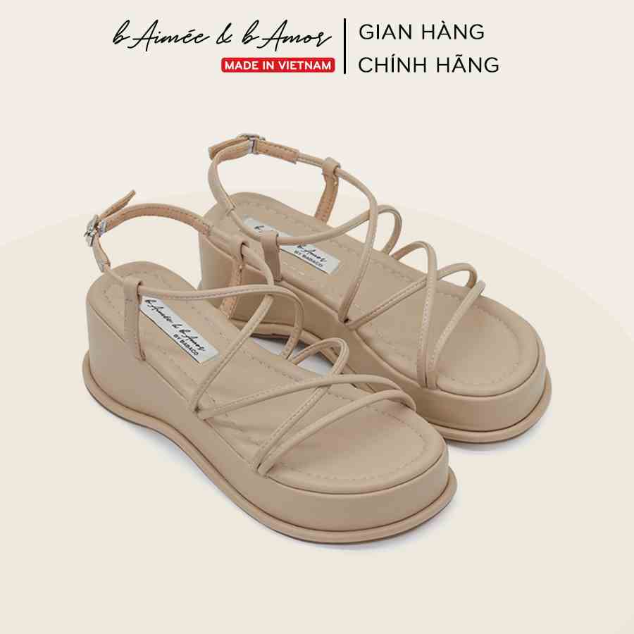 Sandal nữ Celia Buckled quai mảnh 5p đế bằng bánh mì thời trang bAimée & bAmor - MS3037