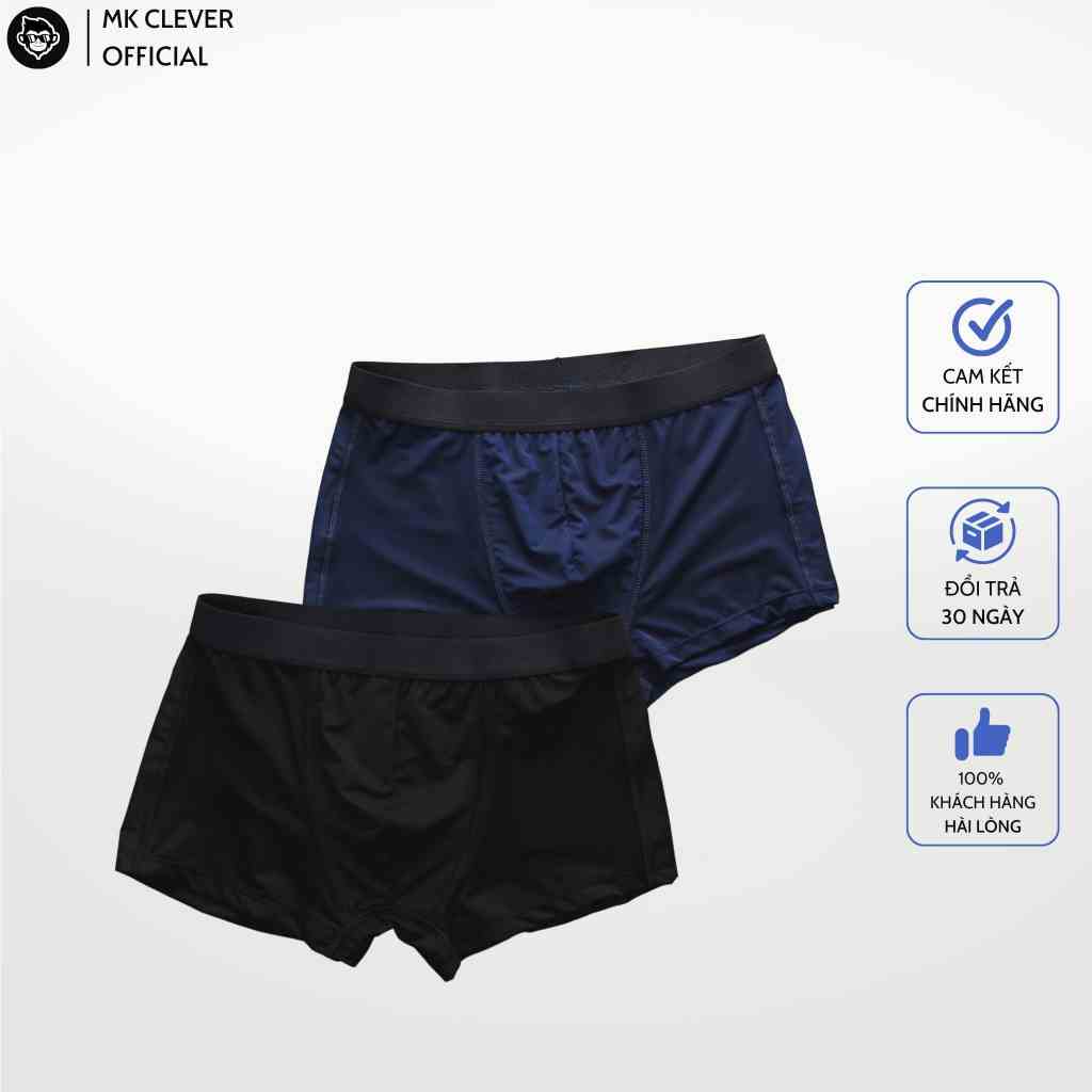 Quần Lót Sịp Boxer Nam Trơn MK CLEVER Vải thun lạnh, co giãn, thoáng mát