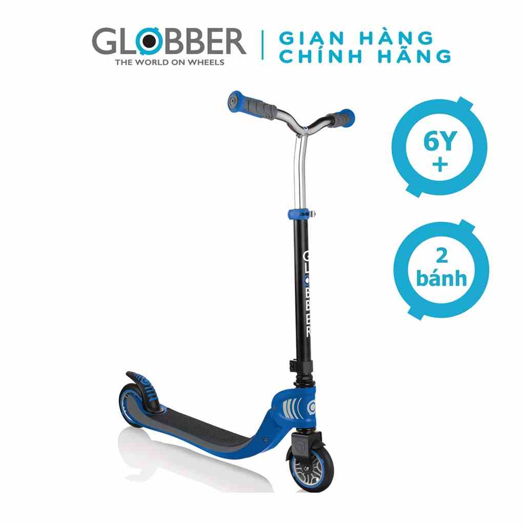 [Mã BMLTA35 giảm đến 35K đơn 99K] Xe trượt scooter Globber Flow Foldable 125 - Đen/Xanh dương