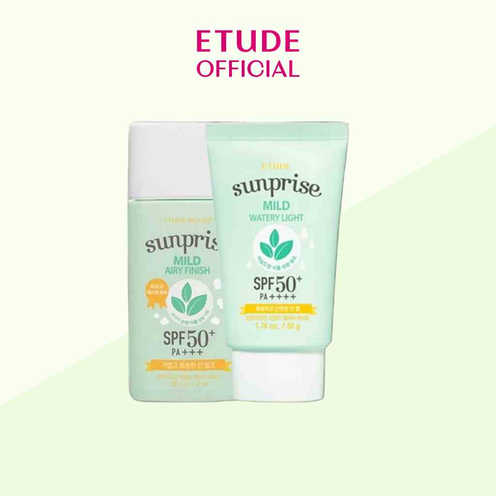 Gel sữa chống nắng dịu nhẹ Etude Sunprise Mild Suncreen SPF50+ PA++++ 50g mát dịu thấm nhanh và mỏng nhẹ